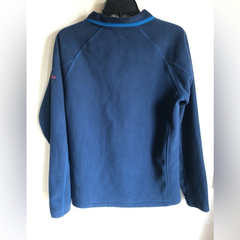 Columbia Youth Full Zip Up Fleece Fall Cold Weather Jacket Size XL Blue and Red - Picture 3 of 5